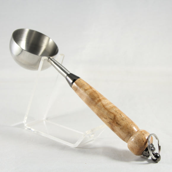 CE-AIC Coffee Scoop (2TBS) Quilted Maple With Chrome Trim