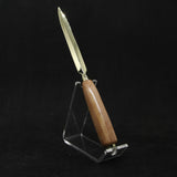 L-BE Letter Opener Pecan With Gold Trim