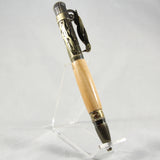 BW-D Birdwatcher Olivewood Lever Action Pen with Antique Brass Trim