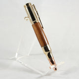 M-AAB Mini 4" Bolt Action Rosewood Pen With Gold Trim