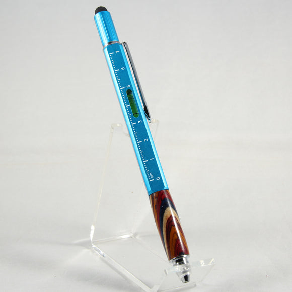 MTP-BC Multi-Function Pen Red, White and Blue Laminate Pen (Blue)