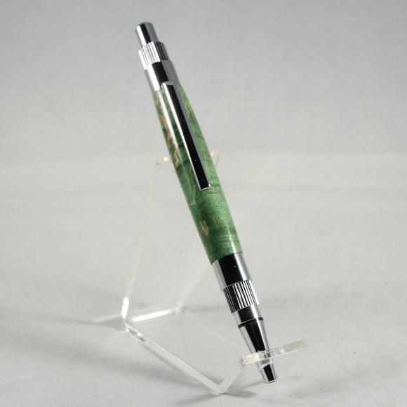 ST-BB Stratus East Box Elder Green Click Pen With Chrome Trim