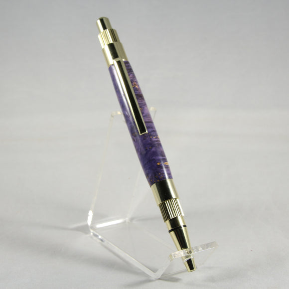 ST-BC Stratus East Box Elder Purple Click Pen With Gold Trim