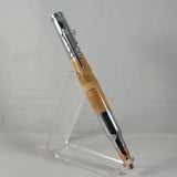 B-DHB Bolt Action Curly Maple Pen With Chrome Trim