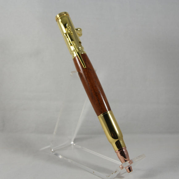 B-DHF Bolt Action Padauk Pen With Gold Trim