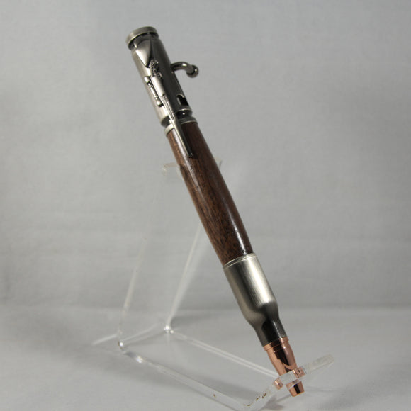 B-DHI Bolt Action Walnut  Pen With Antique Pewter Trim