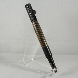 B-DID Bolt Action Multi-Colored Laminate  Pen With Black Enamel Trim