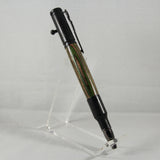 B-DID Bolt Action Multi-Colored Laminate  Pen With Black Enamel Trim