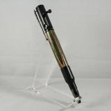 B-DID Bolt Action Multi-Colored Laminate  Pen With Black Enamel Trim