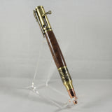 B-DIG Bolt Action Walnut  Pen With Antique Brass Trim