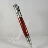 BB-H Baseball Padauk Twist Pen With Antique Pewter