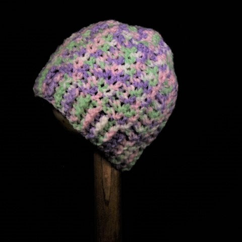 BURSA085 - Infant Crocheted Hat purple/Green/Pink