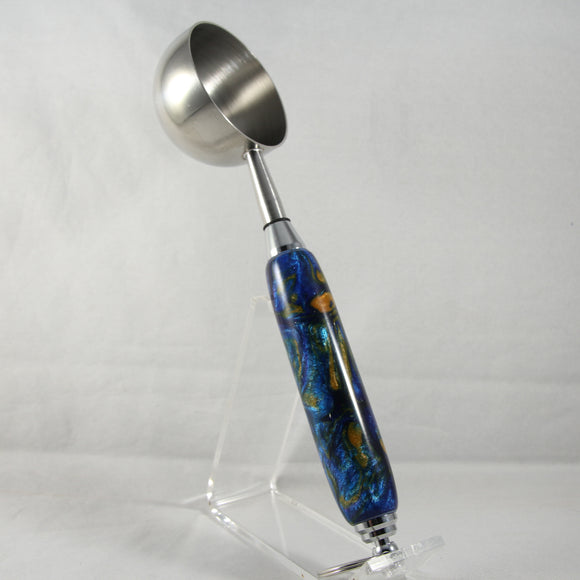 CE-BBI Coffee Scoop (2TBS) Blue Acrylic With Chrome Trim