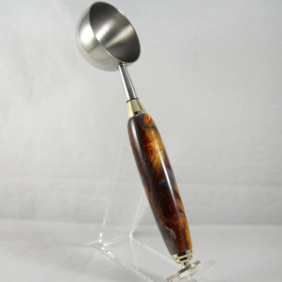 CE-BCA Coffee Scoop (2TBS) Multi-Colored Acrylic With Gold Trim