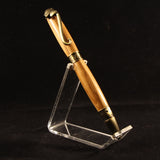 CL-CG Cat Lover Olivewood Twist Pen With Antique Brass Trim