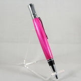 E-BOD Executive Pink Laminate Twist Pen With Chrome Trim