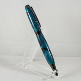 EA-CG Elegant American Blue Acrylic Twist Pen With Gun Metal Trim