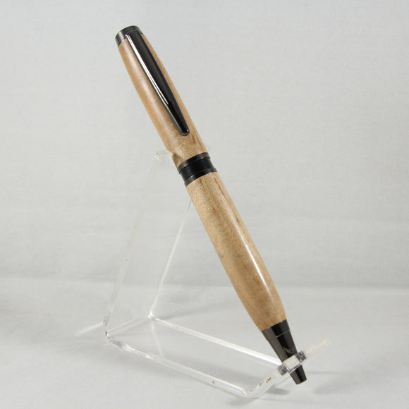 EA-DB Elegant American Curly Maple Twist Pen With Gun Metal Trim