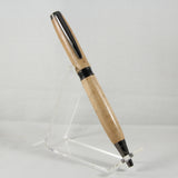 EA-DB Elegant American Curly Maple Twist Pen With Gun Metal Trim