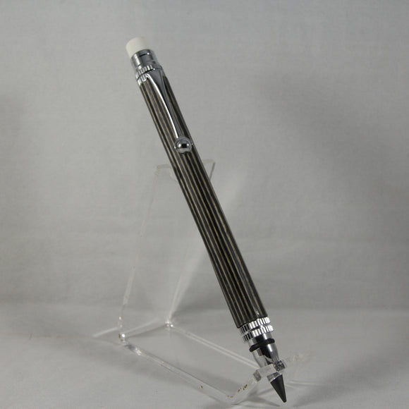 EP-BB Everlasting Pencil (6.0mm) Black and Gray Laminate With Chrome Trim