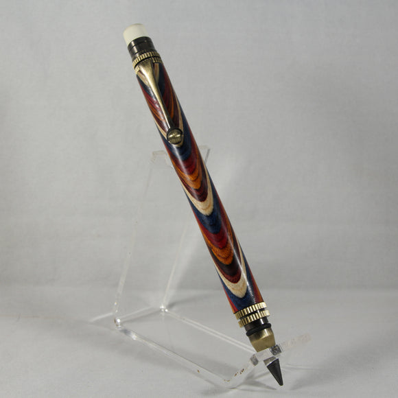 EP-BG Everlasting Pencil (6.0mm) Multi-Colored Laminate With Antique Bronze Trim