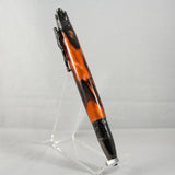 FB-AH Football Red and Black Acrylic Twist Pen With Gun Metal Trim
