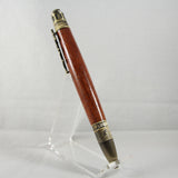 FB-BO Football Bubinga Twist Pen With Anqitue Brass Trim