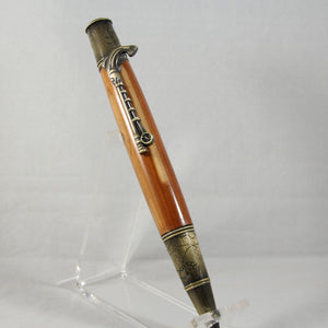 FF-EF Fishing Cedar Twist Pen with Antique Brass Trim