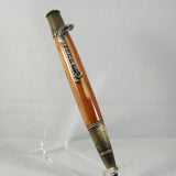 FF-EF Fishing Cedar Twist Pen with Antique Brass Trim