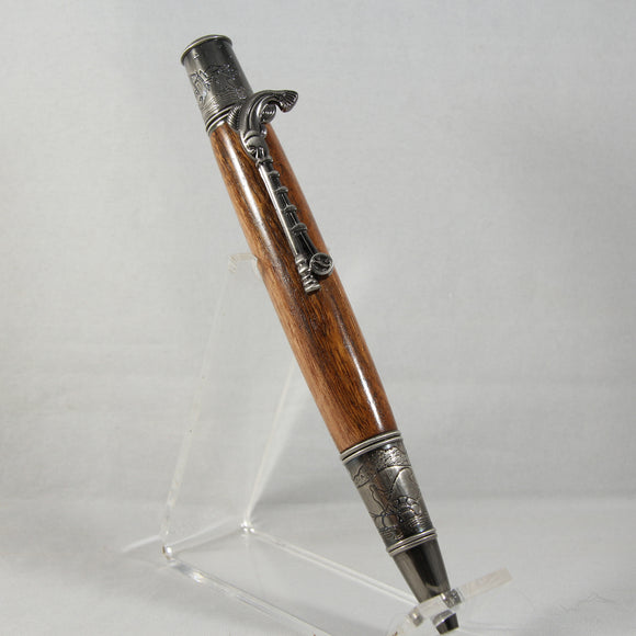 FF-EH Fishing Patgonia Rosewood Twist Pen with Antique Pewter Trim