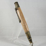 FF-EI Fishing Pecan Twist Pen with Antique Brass Trim