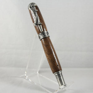 GFR-AA Golf Black Walnut Rollerball With Antique Pewter Trim