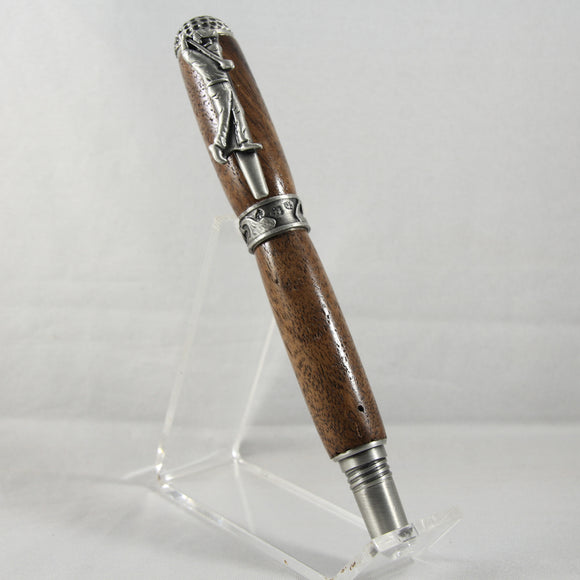 GFR-AA Golf Black Walnut Rollerball With Antique Pewter Trim