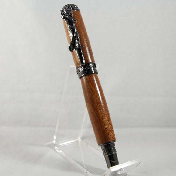 GFR-AC Golf Pecan Rollerball With Antique Brass Trim