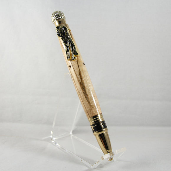 GT-BC Golf Twist Pen Ambrosia Maple With Gold Trim