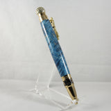 GT-BH Golf Twist Pen Box Elder Blue With Gold Trim