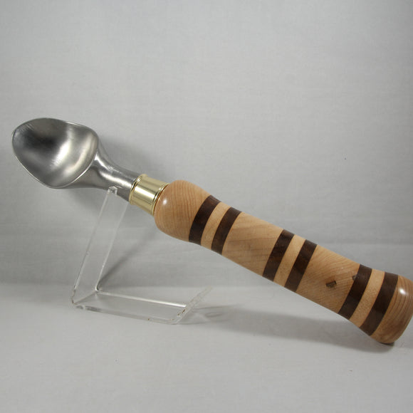 IC-ABH Ice Cream Scoop Maple &  Walnut With Stainless Steel