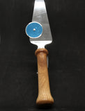 PC-CE Pizza Cutter and Server Red Oak  With Stainless Steel