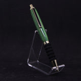 CT-C Contour Green Laminate Click Pen With Gold Trim