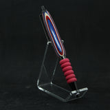 CT-D Contour Red, White and Blue Laminate Click Pen With Gun Metal Trim