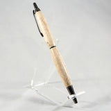 S-BFF Slimline Curly Maple Click Pen With Gun Metal Trim