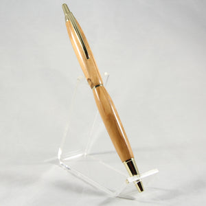 S-BFG Slimline Olivewood Click Pen With Gold Trim