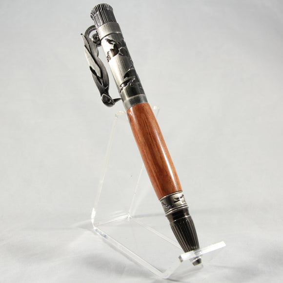 BW-A Birdwatcher Bubinga Lever Action Pen with Pewter Trim