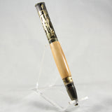 BW-D Birdwatcher Olivewood Lever Action Pen with Antique Brass Trim