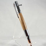 B-DBA Bolt Action Walnut Pen With Chrome Trim