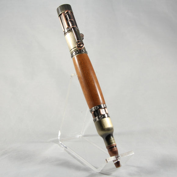 BSP-H Bolt Action Steampunk Cherry Pen With Antique Copper Trim