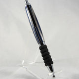 CT-B Contour Blue and Gray Laminate Click Pen With Chrome Trim