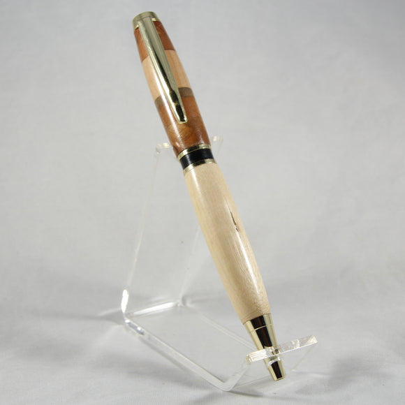 EA-CB Elegant American Remnant Twist Pen With Gold Trim