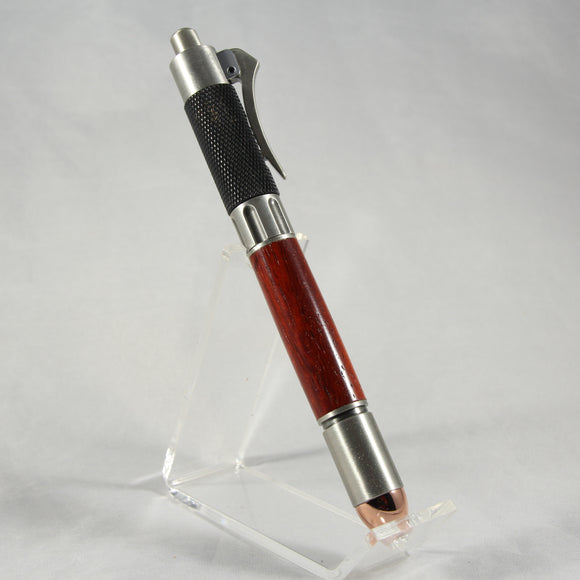 R-AC Revolver Padauk Click Pen With Antique Pewter Trim