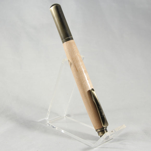RR-AAH Rollester Maple Rollerball Pen With Antique Brass Trim